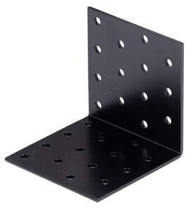 Image produit Equerre d'assemblage - Multi trous - Noir - 80 x 80 x 80 mm
