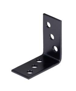 Image produit Equerre d'assemblage - Multi trous - Noir - 40 x 40 x 20 mm