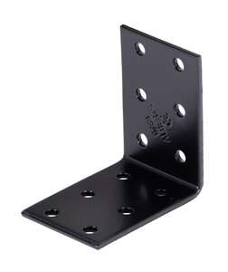 Image produit Equerre d'assemblage - Multi trous - Noir - 60 x 60 x 40 mm