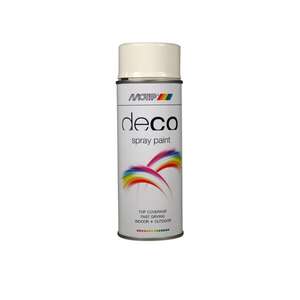 Image produit (s) Motip&reg;- Peinture D&eacute;co en Spray - Blanc Pur (RAL 9010) - Brillant (400 ml)