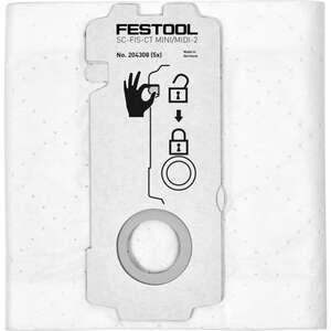 Image produit FESTOOL - Sac filtre Selfclean&nbsp;(pour Aspirateur),&nbsp;SC FIS-CT MINI/MIDI-2/5/CT15 - (5 pcs)