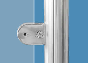 Image produit SOGEM - Garde-corps 'Rondo' - Fixation plexi sur poteau R1/R2 (4 pi&egrave;ces) (R11)