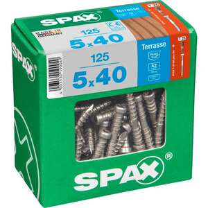 Image produit SPAX&reg;- Vis Terrasse - &Oslash; 5 mm - T&ecirc;te Cylindrique - Inox A2 - T-STAR Plus (T25) - Filetage de Fixation CUT