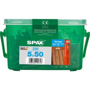 Image produit SPAX&reg;- Vis Terrasse - &Oslash; 5 mm - T&ecirc;te Cylindrique - Inox A2 (Brun) - T-STAR Plus (T25) - Filetage de Fixation CUT