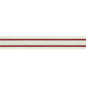 Image produit Sangle de Volet Roulant - Fils Polypropyl&egrave;ne - Blanc/Brun - 21 mm (vendu au m&egrave;tre)