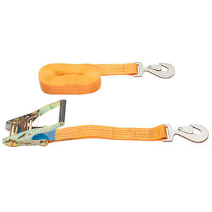 Image produit Sangle avec cliquet de serrage et 2 crochet en S - Polyester - Charge max. : 4000 kg - 50 mm x 8 M&egrave;tres