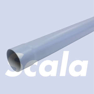 Image produit Scala - Tuyau / Tube de Descente &Oslash; 50 mm en PVC, &eacute;p. 1,2 mm - Gris Clair - 2,8 m