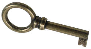 Image produit Cl&eacute; per&ccedil;&eacute;e pour serrure de meuble Zamac Bronz&eacute;e