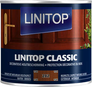 Image produit Linitop&reg; Classic - Protection D&eacute;corative du Bois - (282) Teak  0,5 L & 1L