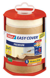 Image produit Tesa&reg;- Easy Cover Papier + D&eacute;rouleur - 25 m x 18 cm