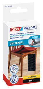 Image produit Tesa&reg;- Bande Velcro 'On & Off' - &agrave; Coller et &agrave; Coudre - Noir - 1 m x 20 mm