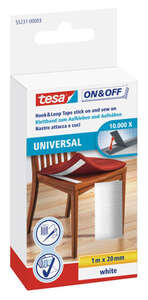 Image produit Tesa&reg;- Bande Velcro 'On & Off' - &agrave; Coller et &agrave; Coudre - Blanc - 1 m x 20 mm