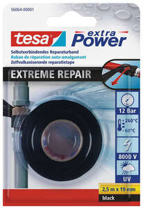 Image produit Tesa&reg;- Extreme Repair - Noir - 2,5 m x 19 mm