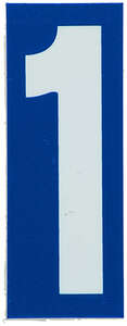 Image produit CHIFFRE ADHESIF NOBEL BLEU+BLANC 1 60mm