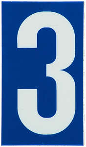 Image produit CHIFFRE ADHESIF NOBEL BLEU+BLANC 3 60mm