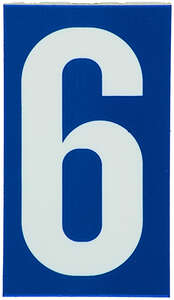 Image produit CHIFFRE ADHESIF NOBEL BLEU+BLANC 6 60mm