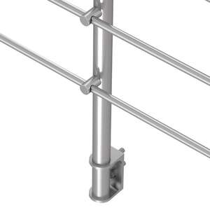 Image produit SOGEM - Garde-corps 'Rondo+' - Poteau - Aluminium - Fixation lat&eacute;rale
