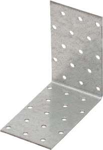 Image produit Equerre d'assemblage - Multi trous - Zingu&eacute; - 100 x 100 x 80 x 2 mm