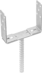 Image produit Socle de Poteau &agrave; b&eacute;tonner - R&eacute;glable en largeur - Acier Galvanis&eacute; - 60 &agrave; 200 mm x 200 x 4 x mm - MAXIPACK 4 Pi&egrave;ces