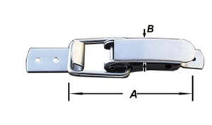 Image produit Fermeture de malle &agrave; levier - Crochet court - Pour pose &agrave; plat - Inox - 85x19 x 19x41 x 15x70 mm (2p)