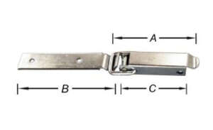 Image produit Fermeture de caisse - Levier avec trous pour cadenas - Pose en angle - Galvanis&eacute;
