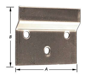 Image produit R&eacute;glette de fixation pour support d'armoire &agrave; suspendre - coude 6 mm - Galvanis&eacute; - 58 x 50 mm (2p)