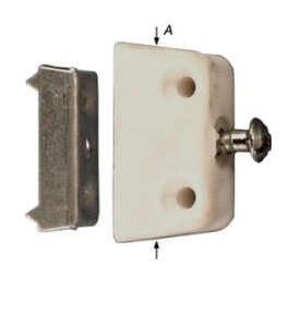 Image produit Ferrure d'assemblage - Type Trap&eacute;zium - Cache en mati&egrave;re synth&eacute;tique - Blanc ou Brun