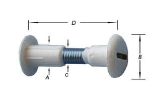 Image produit Vis d'assemblage de meuble - R&eacute;glage - Brun ou Blanc