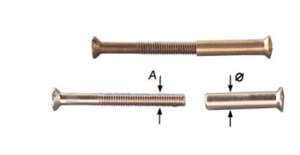 Image produit Jeu de vis d'assemblage pour panneau - Filetage galva - Nickl&eacute; - M4 x 42 &agrave; 54 mm (4p)