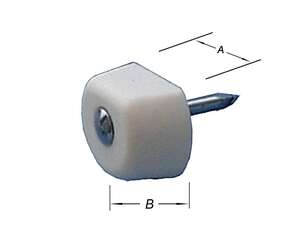 Image produit Taquet d'&eacute;tag&egrave;re &agrave; clouer - Mod&egrave;le aplati - Blanc ou Brun - 15 x 8 mm (12p)