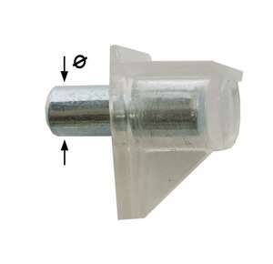 Image produit Taquet d'&eacute;tag&egrave;re &agrave; percer - Mod&egrave;le &eacute;querre - Transparent - &Oslash; 5 x 7 mm