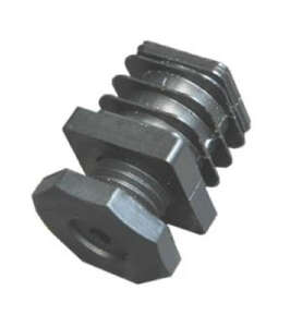 Image produit Sabot pour pied tubulaire carr&eacute; avec vis de r&eacute;glage - Polyamide - Poids max 300 kg - Noir - 2 Formats (4p)