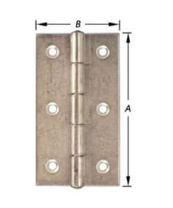 Image produit Charni&egrave;re l&eacute;g&egrave;re de meuble - Etroite - Broche riv&eacute;e - Zingu&eacute;e  (2p)