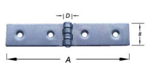 Image produit Charni&egrave;re coulisse l&eacute;g&egrave;re - Broche riv&eacute;e renfor&ccedil;&eacute;e -  Zingu&eacute;e (2p)