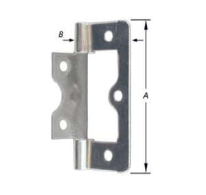 Image produit Charni&egrave;re de meuble - Broche riv&eacute;e - Laitonn&eacute;e - 2 Formats (2p)