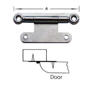 Image produit Charni&egrave;re de meuble cuisine - Mod&egrave;le droit - pour porte couvrante - Broche riv&eacute;e - Zingu&eacute;e - 63 x 29 mm (2p)
