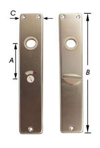 Image produit Garniture pour Serrure WC - Alu champagne - Entraxe de 116 mm