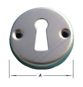 Image produit Entr&eacute;es de Cl&eacute; - Alu argent&eacute; - Rondes - &Oslash; 50 mm (2 pi&egrave;ces)