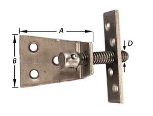 Image produit Ferrure d'assemblage - Type Hambourg - Equerre + plat - 3 parties - Fer non trait&eacute; - 40 x 33 x 2,5 mm (2p)