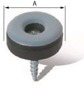 Image produit Patin glisseur pour meuble en polyt&eacute;trafluor&eacute;thyl&egrave;ne (PTFE) &agrave; visser - Rond - Gris
