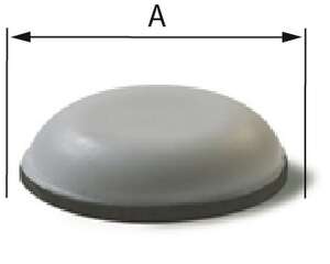 Image produit Patin glisseur pour meuble en polyt&eacute;trafluor&eacute;thyl&egrave;ne (PTFE) autocollant - Rond - Gris