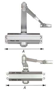 Image produit FERME PORTE HYDRAULIQ ARGENT 183x41x61