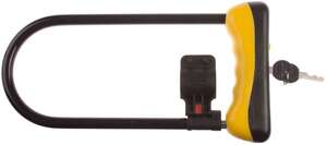 Image produit BURGWACHTER - Antivol (2 roues) - Mod&egrave;le 'U' - Anse 14 mm - Noir/Jaune - Ouverture anse 110 x 255 mm - Long Total 320 mm