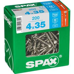 Image produit SPAX&reg;- Vis universelle - &Oslash; 4 mm - T&ecirc;te frais&eacute;e - Inox A2 - T-STAR Plus (T20) - Filetage partiel 4 CUT