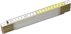 Image produit STANLEY - M&egrave;tre Pliant - Bois jaune/blanc - 15 mm x 2 M&egrave;tres