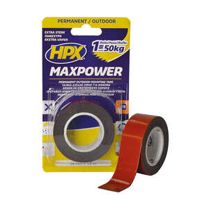 Image produit HPX&reg;- Ruban Max Power Outdoor double face - Noir - 25 mm x 1,5 m