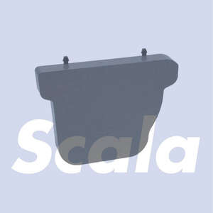Image produit Scala - Fond Gauche pour Goutti&egrave;re C140 Coex - Gris Fonc&eacute;