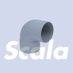 Image produit Scala - Coude Pluvial pour Goutti&egrave;re 80 mm / 87&deg;- Gris Clair