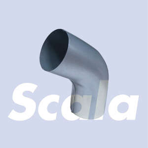 Image produit Scala - Coude Pluvial pour Goutti&egrave;re 87 mm / 60&deg;- Zinc Galva