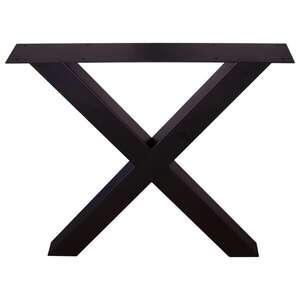 Image produit Pied de Table - M&eacute;tal Type 'X' - Noir - 820 x 150 mm - 730 mm (Haut.)
